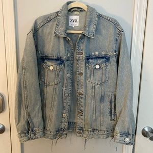 Zara oversized jean jacket